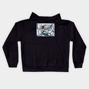 Abstract angel charcoal and chalk illustration Kids Hoodie